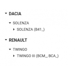 Cap bara dreapta/stanga Dacia Solenza/Renault Twingo 6001546523