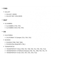 Kit reparare etrier dreapta/stanga Ford Galaxy/Seat Alhambra/VW California/Transporter YM212B118DA1138651