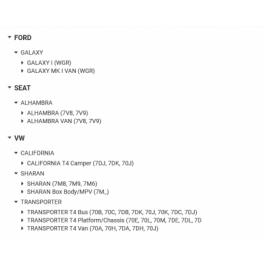 Kit reparare etrier dreapta/stanga Ford Galaxy/Seat Alhambra/VW California/Transporter YM212B118DA1138651