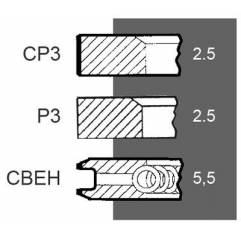 Set segmenti motor Fiat 1900677, 1900682, 1901496 Bepco - 1