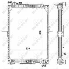Radiator Racire Apa Mercedes COD MOTOR MERCEDES MK, SK OM402.971-OM446.946 07.87-09.96 NRF - 1